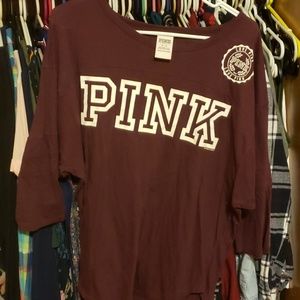 Purple PINK quarter sleeve shirt